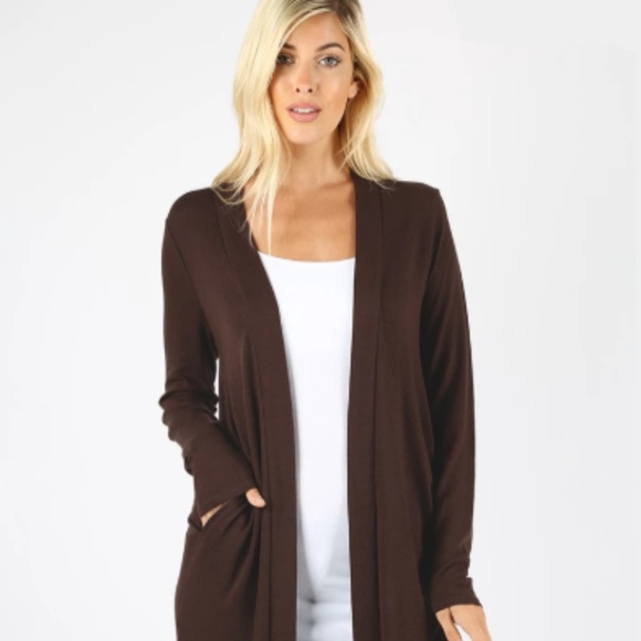 MomMe And More Sweaters New Womens Long Brown Cardigan Wpockets Poshmark